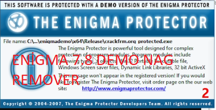 Enigma Protector 7.80 Demo Nag Remover x86 - Remove Enigma 7.80 Demo screen